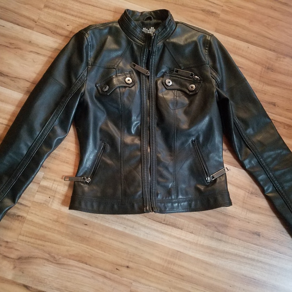 Leather riders jacket